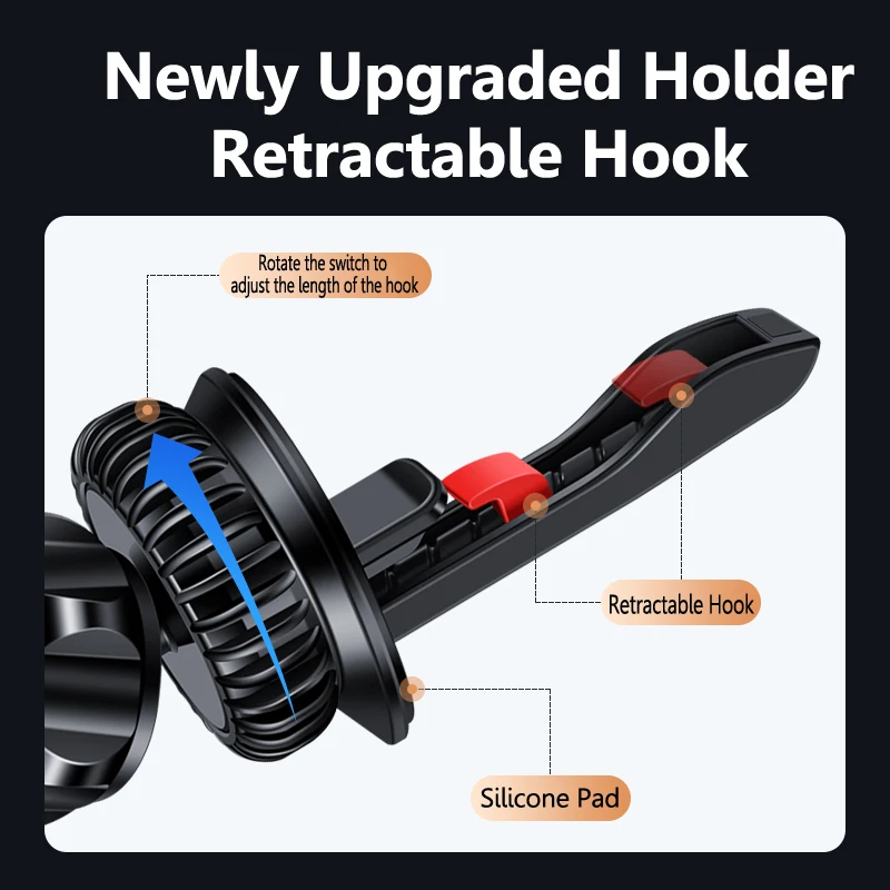 Soporte magnético para teléfono Compatible con soporte MagSafe para coche para iPhone 14 13 12, Clip para salida de aire de coche, soporte para teléfono móvil - imagen 5