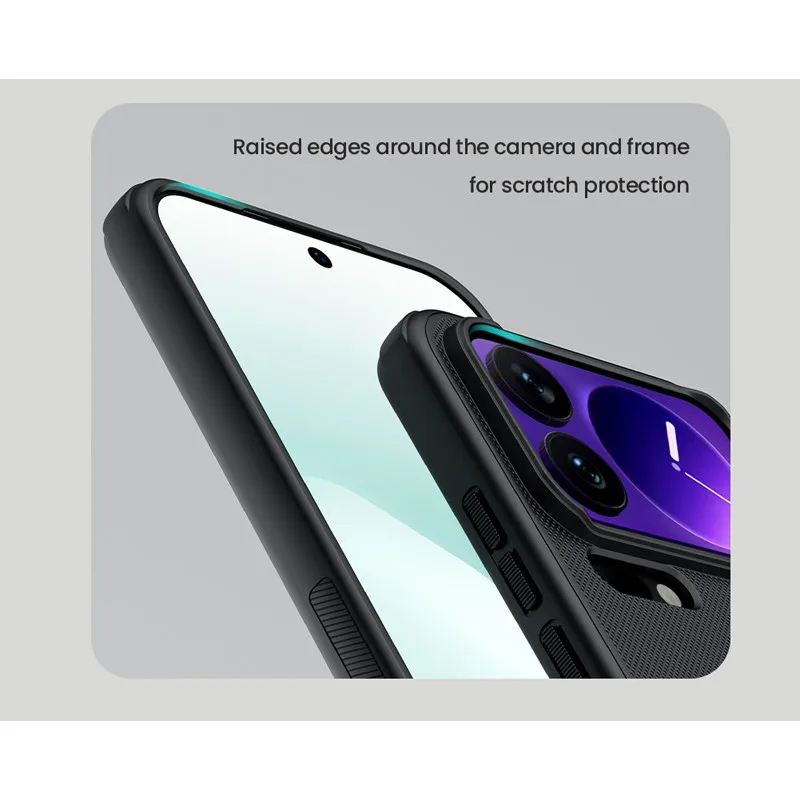 Para Xiaomi 17 Pro Max, 17 Pro funda magnética NILLKIN Airbags antihuellas dura PC cubierta de teléfono con escudo esmerilado - imagen 5