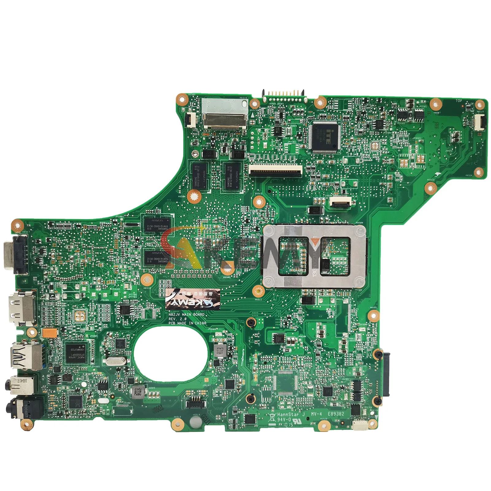 Placa base para ordenador portátil N82JQ para ASUS Vivobook N82J N82JA N82JQ N82JV N82JG placa base para portátil en stock 100% pruebas OK envío rápido - imagen 2