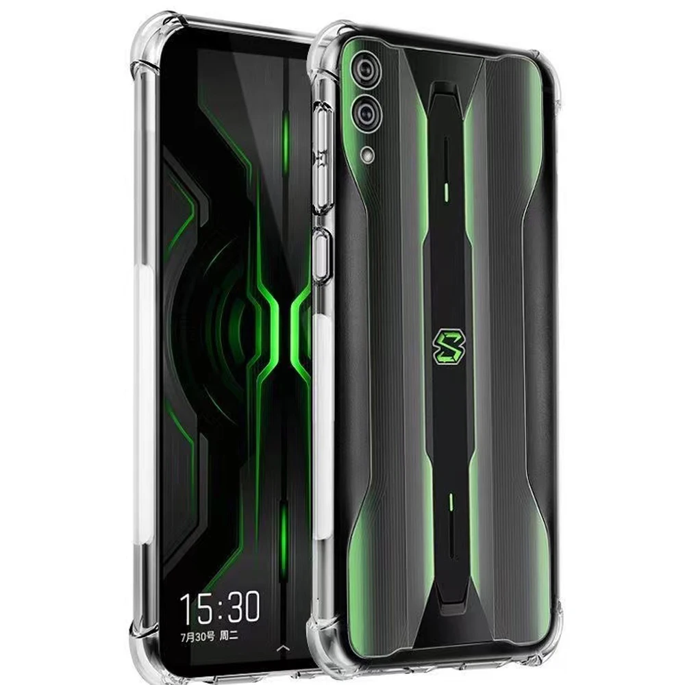Funda de TPU suave con armadura resistente a prueba de golpes para teléfono Xiaomi Black Shark Gaming Black Shark 2 Helo Pro