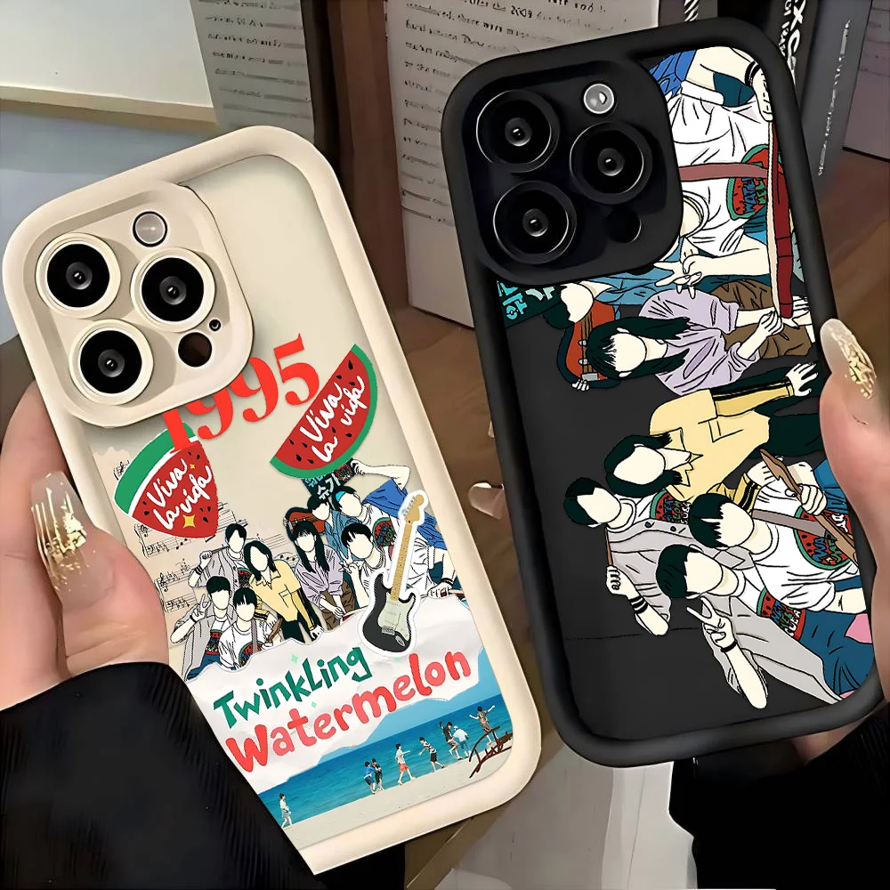 Funda de teléfono caliente Tv t-tintillante sandías para Samsung Galaxy A17 A26 A16 A35 A55 A25 A15 A54 A34 A36 A24 4G 5G funda trasera suave