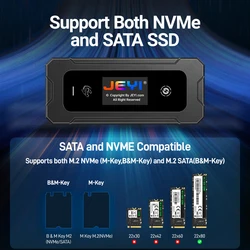JEYI Carcasa SSD M.2 NVMe USB 3.2 Gen 2×1 10 Gbps – Visual Smart