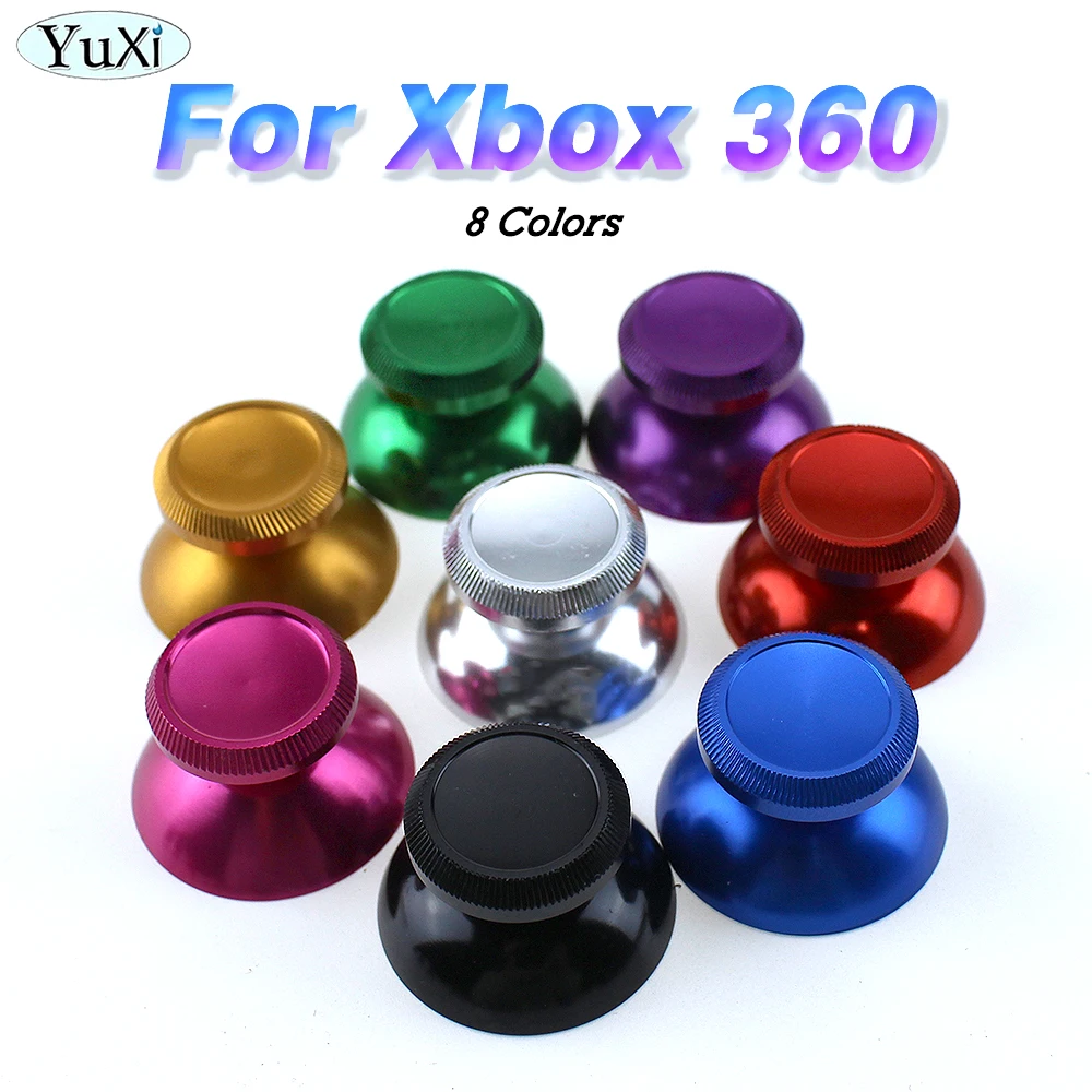 YuXi-Thumbsticks de aluminio para mando de Xbox 360, accesorios para Gamepad, 2 piezas