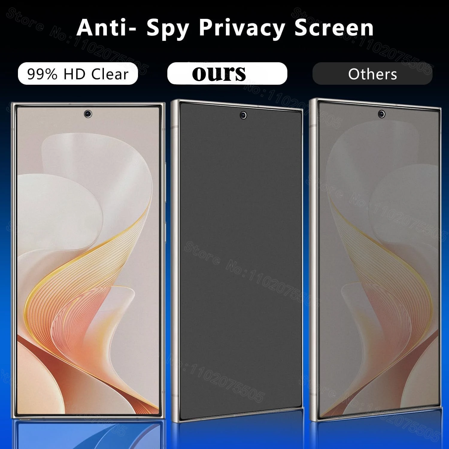 Paquete de 2 protectores de pantalla de vidrio templado mate para Samsung S25 Ultra S25 Plus FE para Samsung S21 S22 S23 S24 Ultra Plus S24 S23FE - imagen 3