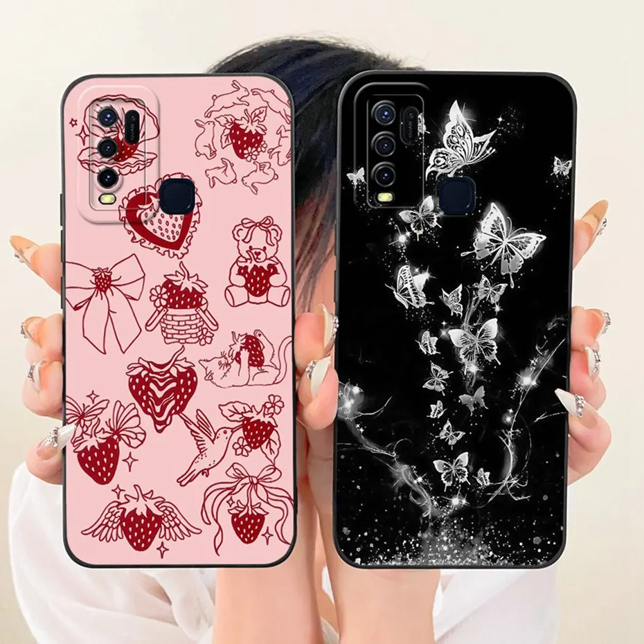 Funda de teléfono con estampado bonito para Vivo Y50 Y30i Y30 1938 1935 fundas de silicona suave a prueba de golpes para Vivo Y30 Y30i Y50 cubre parachoques - imagen 4