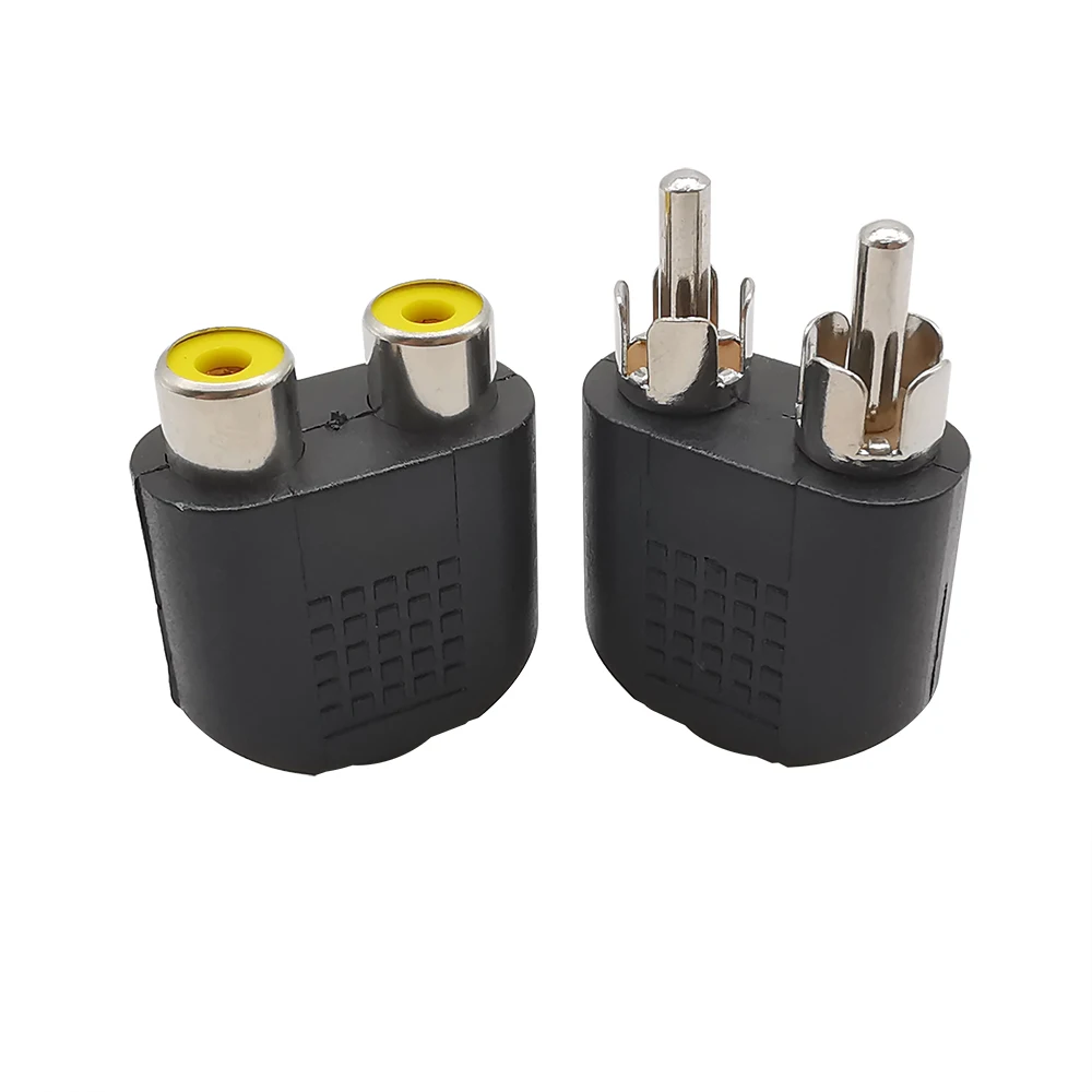 Adaptador de Conector estéreo para altavoz, convertidor de Audio, 1 piezas, 3,5mm, enchufe hembra a 2X RCA macho - imagen 4