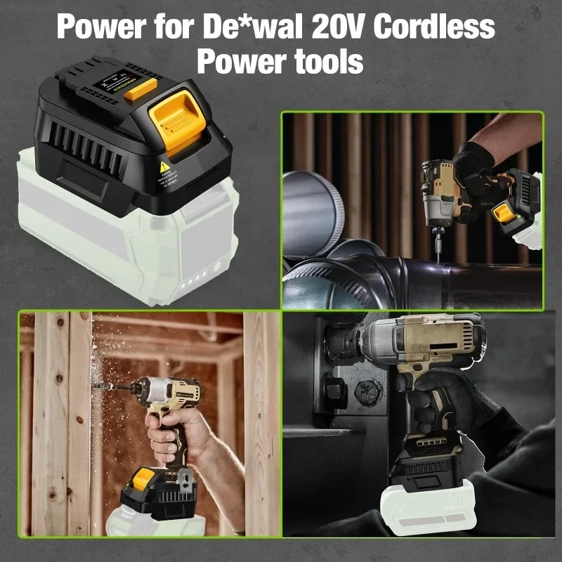 Para Greenworks 40V Li-ion batería convertir a para Dewalt 20V batería, para Dewalt 20V MAX XR herramientas eléctricas GRW40DW20 adaptador de batería - imagen 5