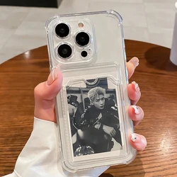 Funda iPhone Transparente con Ranura Tarjetas – Silicona Antigolpes
