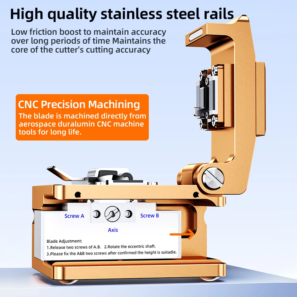 Cortadora de fibra óptica FTTH, empalmador de fusión de alta precisión, cuchilla de fibra óptica S09 - imagen 5