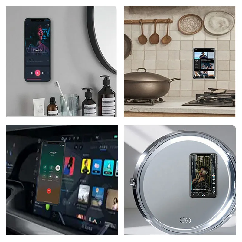 Ventosa multifuncional de silicona para teléfono, soporte inferior para cuenco de bebé, 40 piezas, soporte de pared desmontable manos libres, ventosa - imagen 3