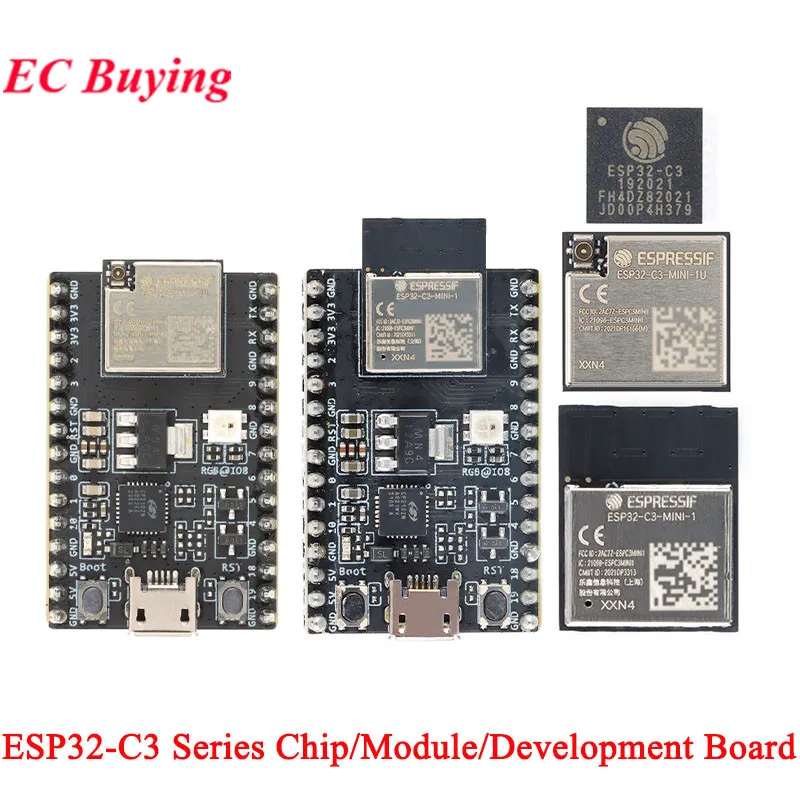 ESP32-C3-DevKitM-1 1U DevKitC-02 02U ESP32-C3-MINI-1 ESP32-C3-DevKit-RUST-1 ESP32-C3 Placa de desarrollo WiFi BLE módulo inalámbrico - imagen 3