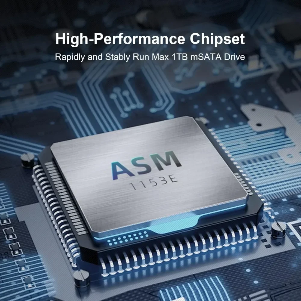 MAIWO mSATA SSD funda USB 3,0 aleación de aluminio unidad externa de estado sólido adaptador USB 3,0 para 30x30mm 51x30mm accesorios de PC - imagen 4