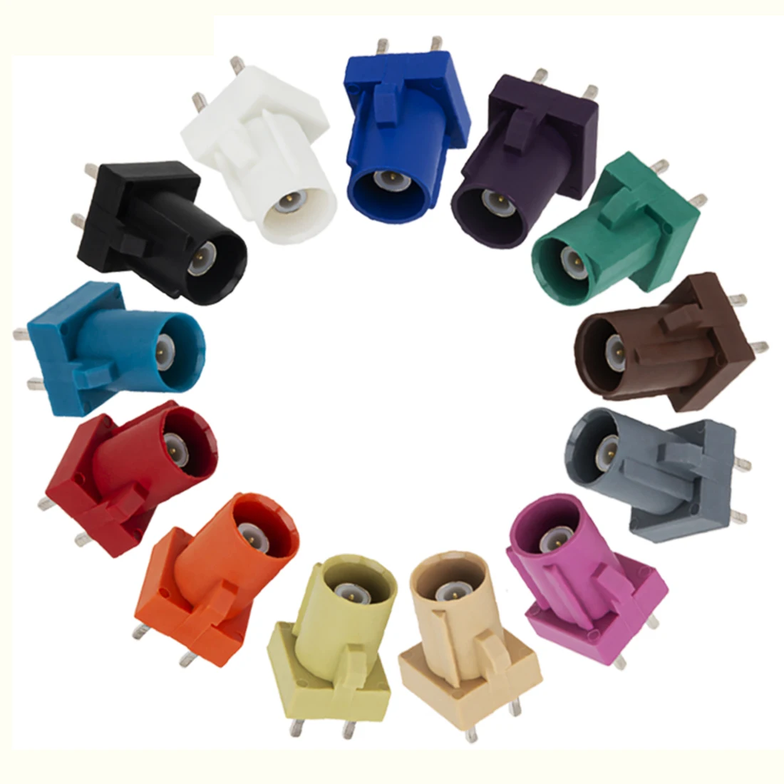 Conectores coaxiales RF Fakra macho A/B/C/D/E/F/G/H/I/K/M/L/Z, montaje recto en PCB, venta al por mayor, 1 ud. - imagen 4