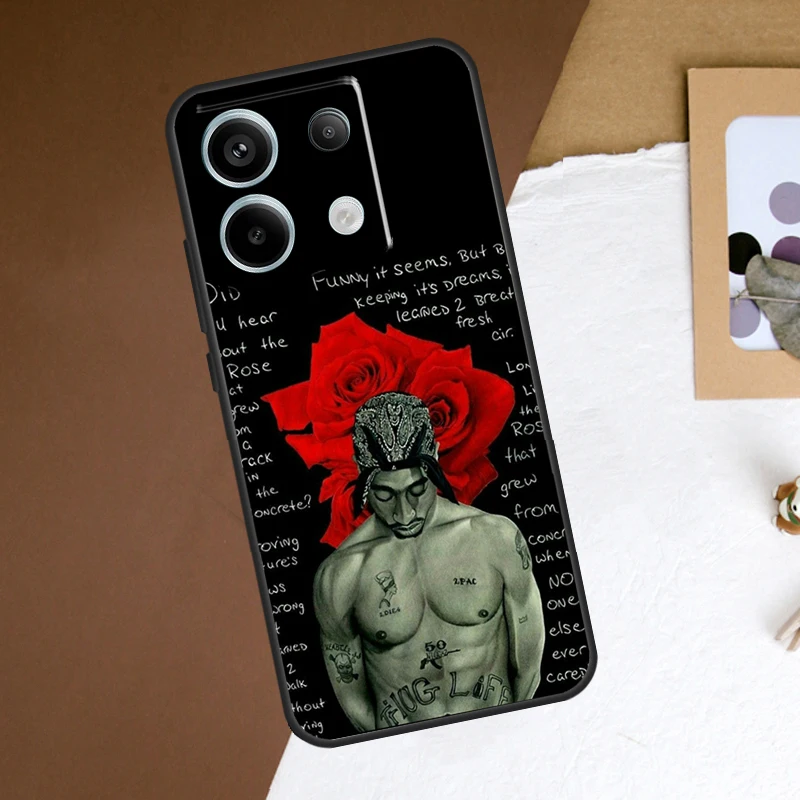 Funda 2pac tupac Crown 2 pac para Xiaomi Redmi Note 13 11 9 10 12 Pro Plus 9S 10S 11S 12S Redmi 13C 9C 10C 12C - imagen 2