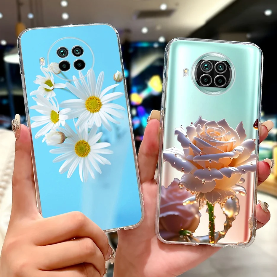 Para Xiaomi Mi 10T Lite 5G funda de lujo con flores pintadas funda de teléfono suave y delgada para Xiaomi Mi 10i Mi10i 10TLite 5G Fundas Coque - imagen 4