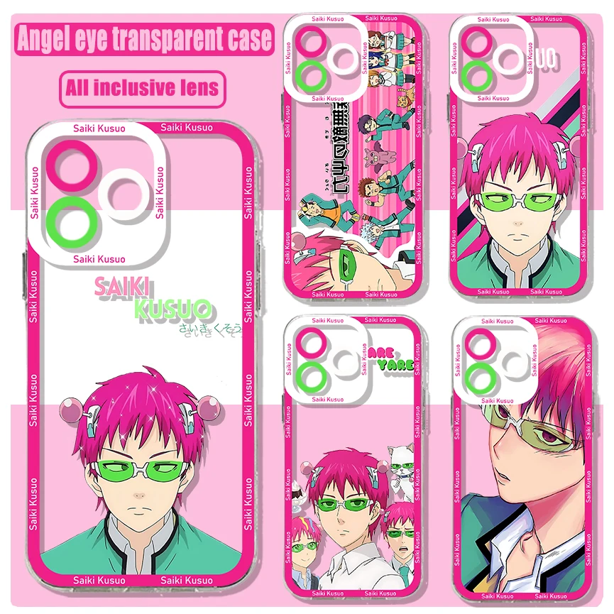 Funda de teléfono de Anime Kusuo Saiki para Samsung S24, S23, S22, S21, S20, S10 FE, Note20, Note10 Plus, Ultra Lite, 5G, funda de TPU suave transparente - imagen 2