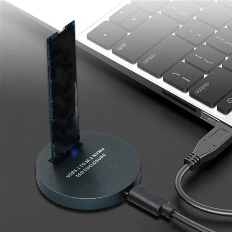 Adaptador de lector externo M. 2 PCI-E Nvme SSD a USB-C Estación de acoplamiento USB para M. 2 (llave M) - imagen 4