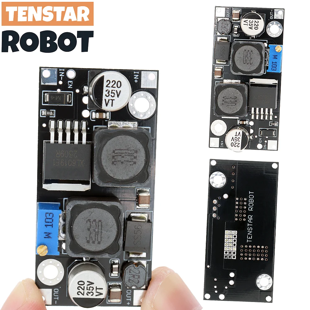 XL6019 (actualización XL6009) Módulo de fuente de alimentación convertidor ajustable CC-CC reductor automático 20W 5-32V a 1,3-35V