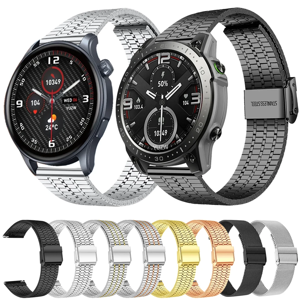 Correa de 22mm para Zeblaze GTR 3 Pro, pulseras de Metal para Zeblaze Stratos 2 3/GTS/GTR/Xiaomi Watch 2 Pro S1, accesorios de correa de reloj - imagen 2