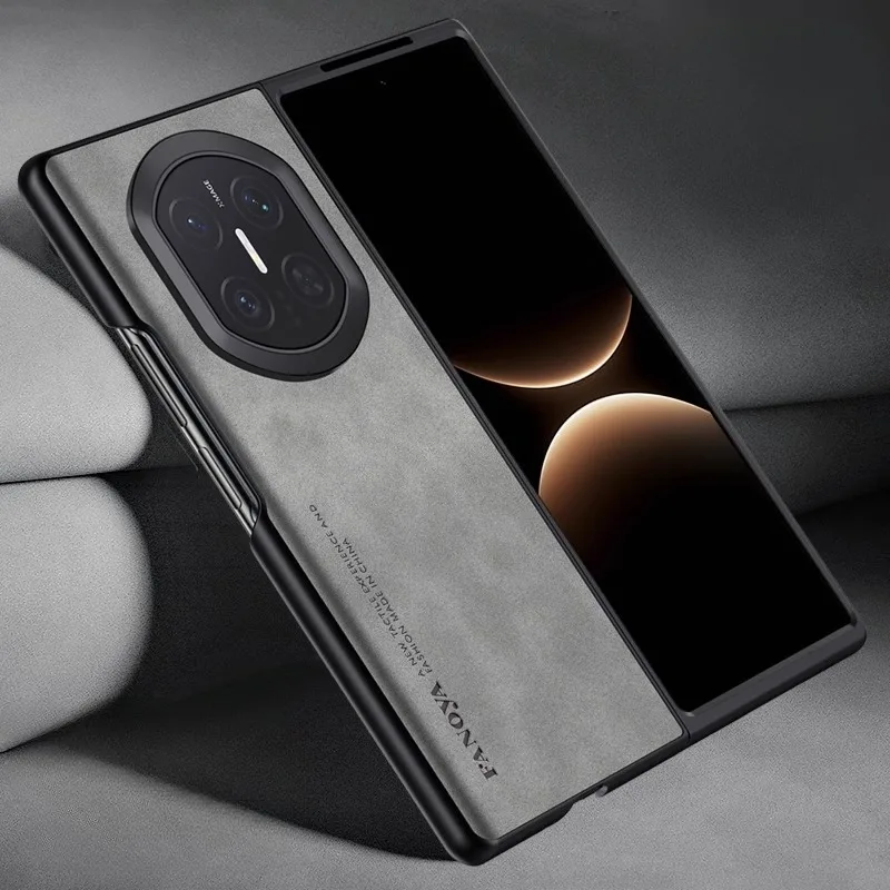 Funda de cuero PU lisa de lujo para Huawei Mate X7, funda protectora de silicona mate a prueba de golpes para teléfono, parachoques para Huawei Mate X7 - imagen 4