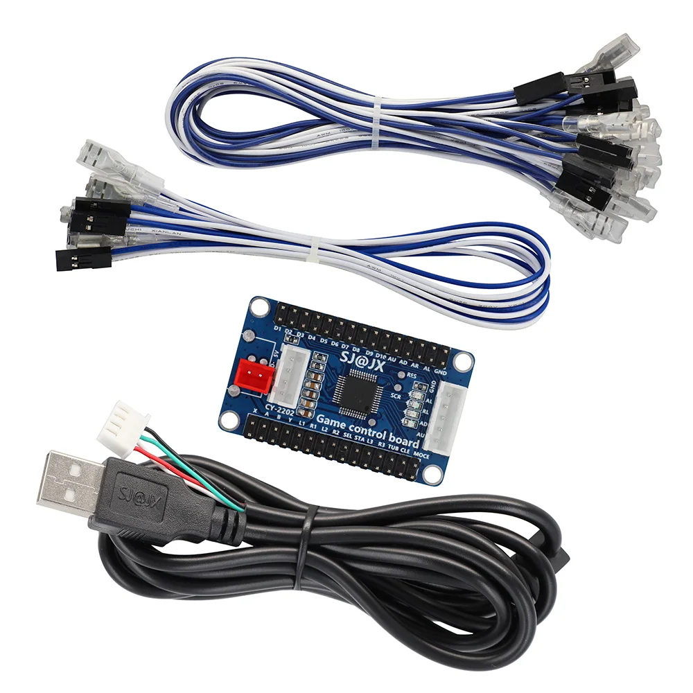 Placa codificadora USB Arcade Zero Delay DIY, compatible con PC, PS3 Raspberry Pi, Android, Hitbox con Joystick SANWA, Cable de Control de botón - imagen 2