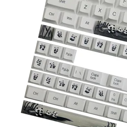 Keycaps Panda Perfil Cherry PBT Sublimado 142 Teclas Teclado Mecánico Gaming