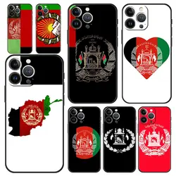 Funda iPhone negra lujo bandera afgana antigolpes