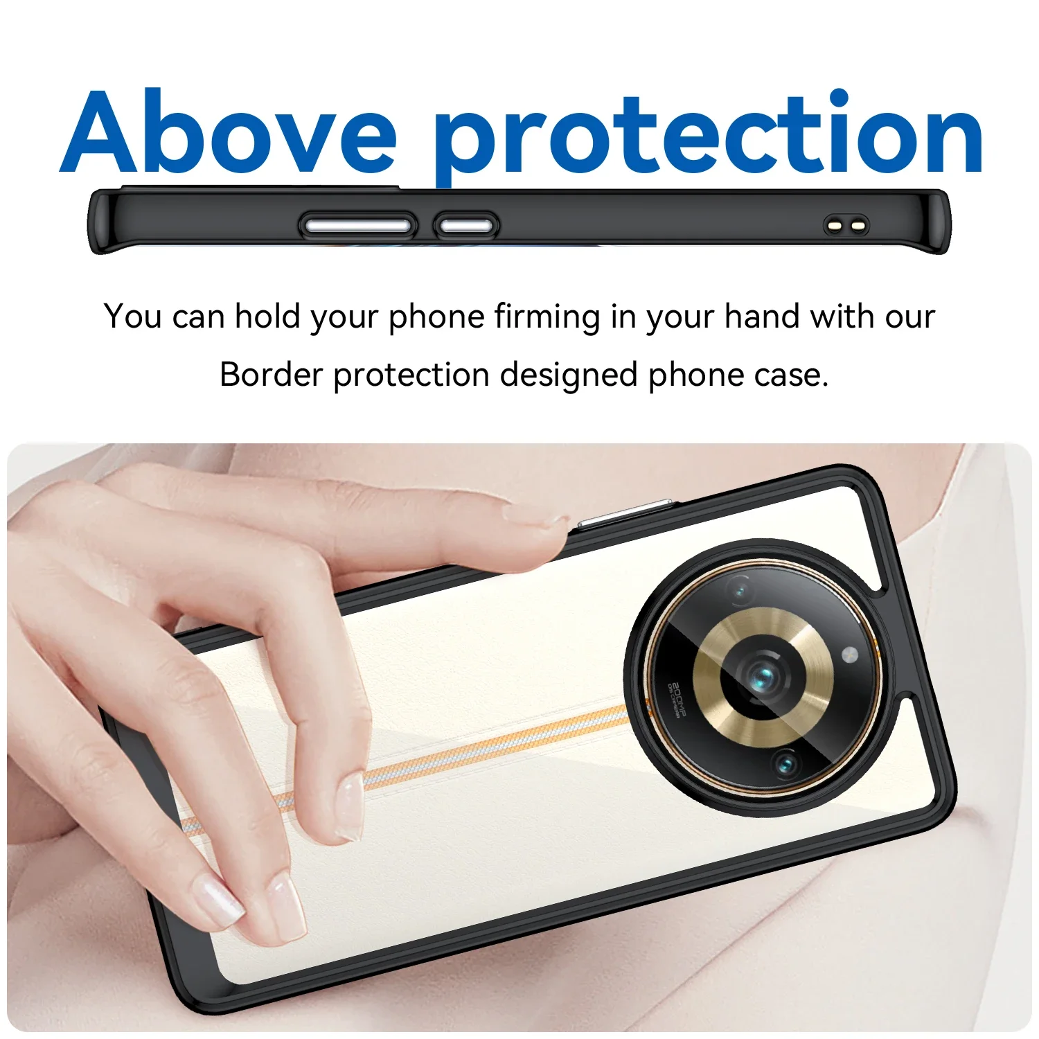 Funda transparente colorida de TPU para Realme 11 Pro + Pro Plus, Funda protectora a prueba de golpes, Funda con marco transparente - imagen 4