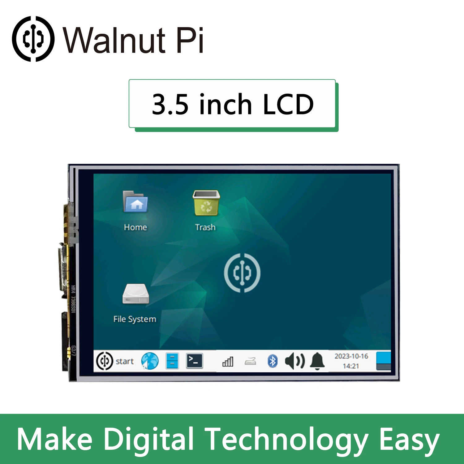 Pantalla táctil de 3,5 pulgadas para Raspberry Pi, módulo LCD de 480x320 TFT de 3,5 pulgadas, SPI de alta velocidad, 80MHz, WalnutPi