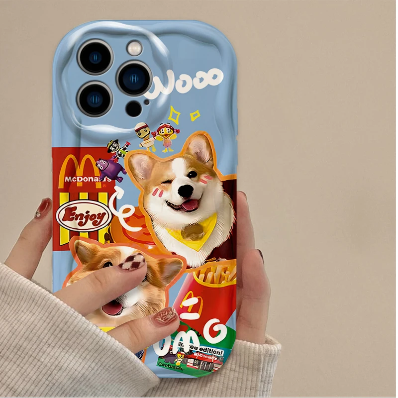 Funda de silicona con diseño de gato y perro para iPhone, carcasa protectora a prueba de golpes para modelos 16, 15, 14, 13, 12, 11 Pro Max, X, XR, XS, 8, 7 Plus, SE 2020 - imagen 3