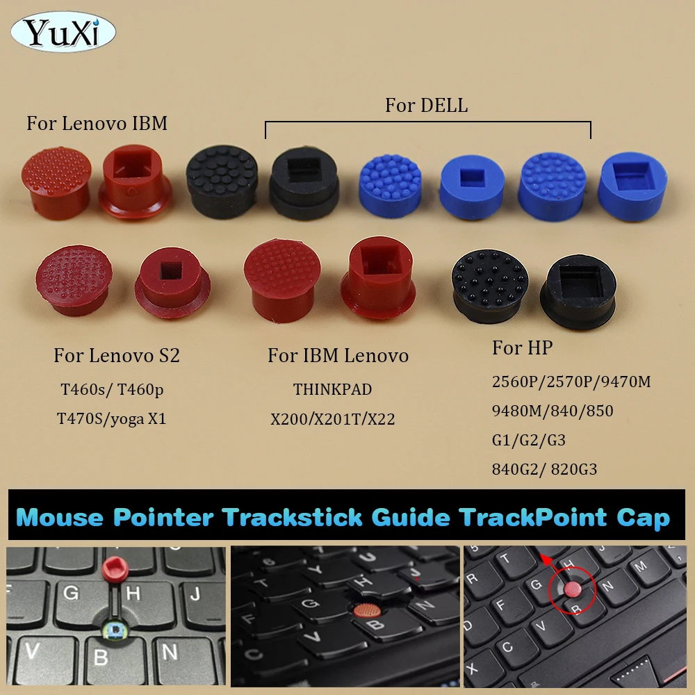 Tapa de punto de seguimiento para puntero de ratón, 2 uds., para ThinkPad, Lenovo, DELL, HP, teclado de ordenador portátil, palo apuntador, tapa de Joystick para ratón