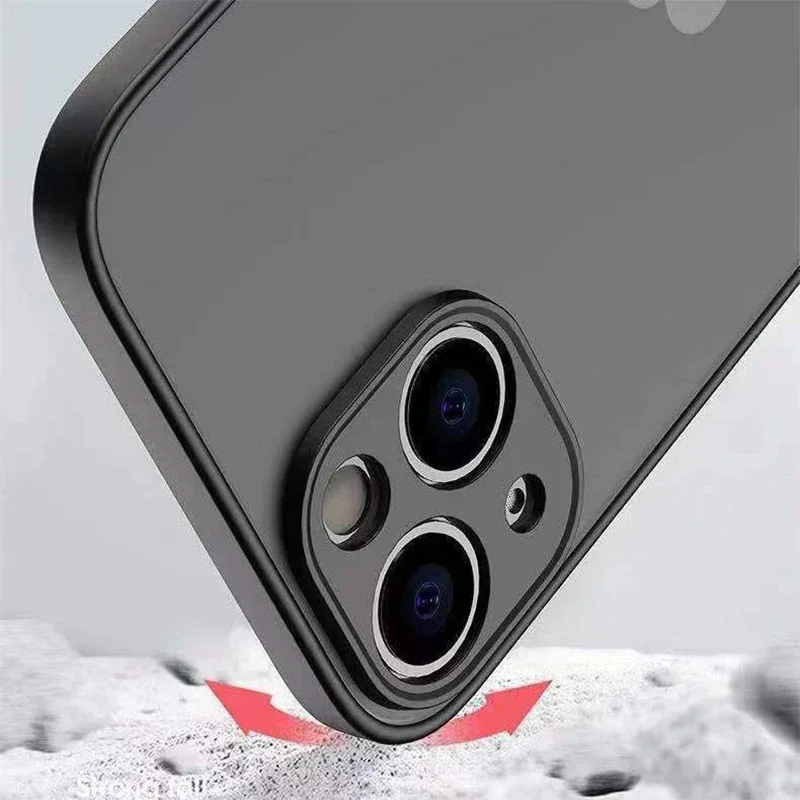 Funda de teléfono mate de PC dura transparente de lujo para iPhone 11 12 13 14 15 Pro Max XS X XR 7 8 15 Plus SE 2020 cubierta de parachoques suave a prueba de golpes - imagen 5