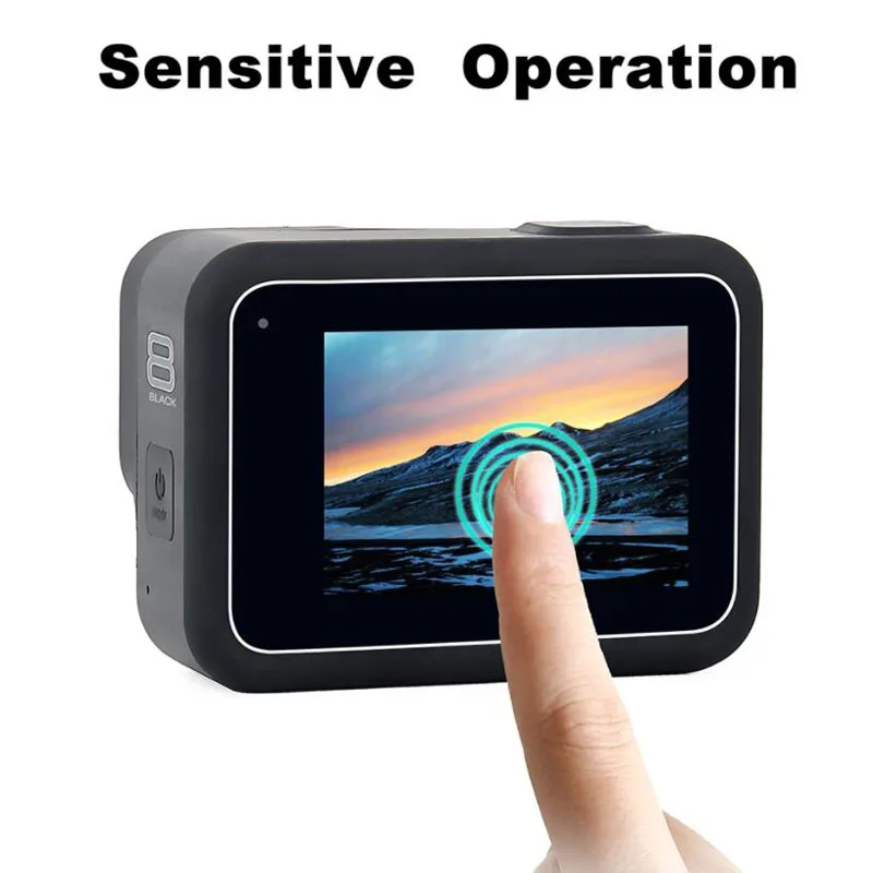 Pantalla de lente de vidrio templado, película protectora de pantalla LCD, funda protectora para GoPro Hero 8 Black Go pro Hero8 Action Camera - imagen 4