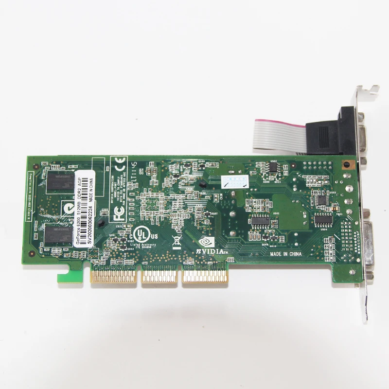 Tarjeta gráfica de vídeo para nVIDIA FX6200, 256M, AGP, 4x, 8X, DDR2, VGA + S, DVI, 64 bits, AGP, pny, silenciosa, nueva - imagen 4