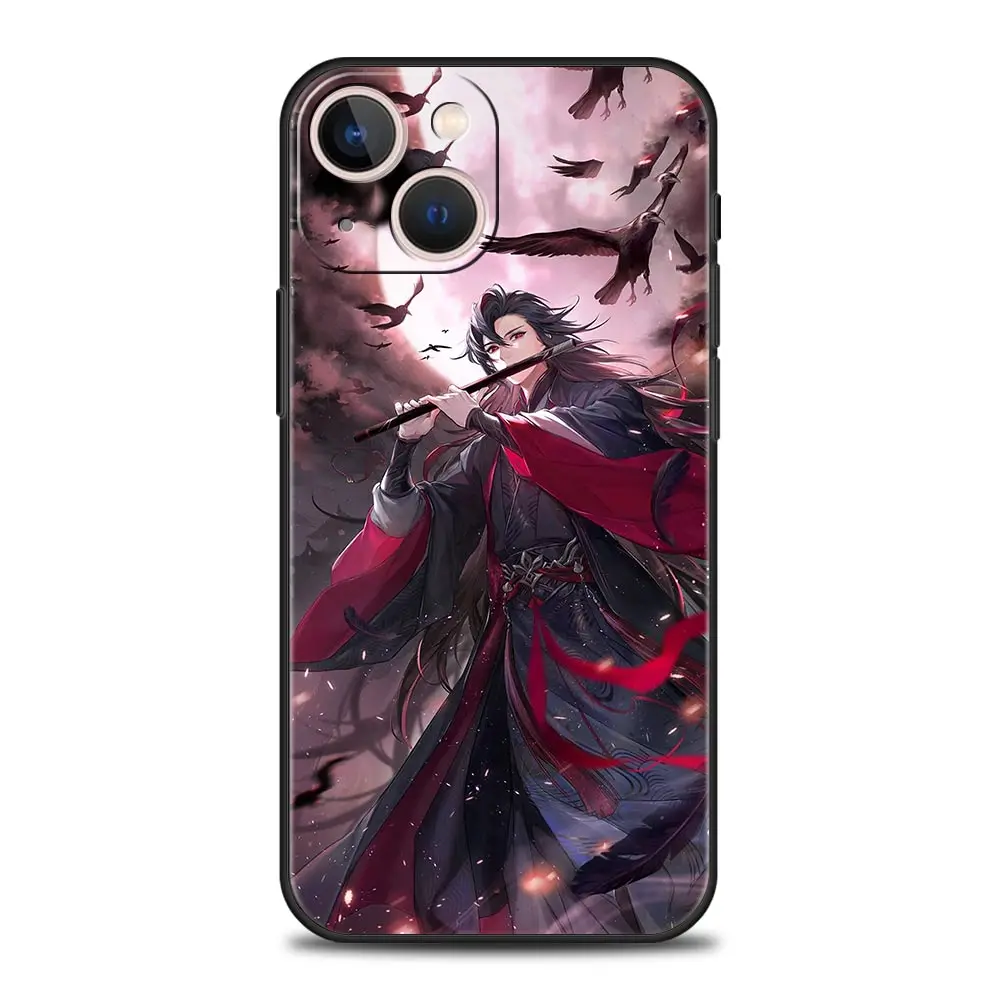 MDZS Anime Mo Dao Zu Shi Wei Wuxian funda de teléfono suave de lujo para iPhone 13 15 14 12 11 Pro MAX XR X SE XS 7 8 Plus cubierta completa - imagen 4