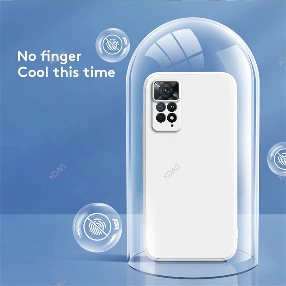 Funda de teléfono de Color puro para Xiaomi Redmi Note11 Note 11 11E 11T 11Pro Pro Plus Pro + 11S 11SE 4G 5G, funda trasera de silicona líquida suave - imagen 2