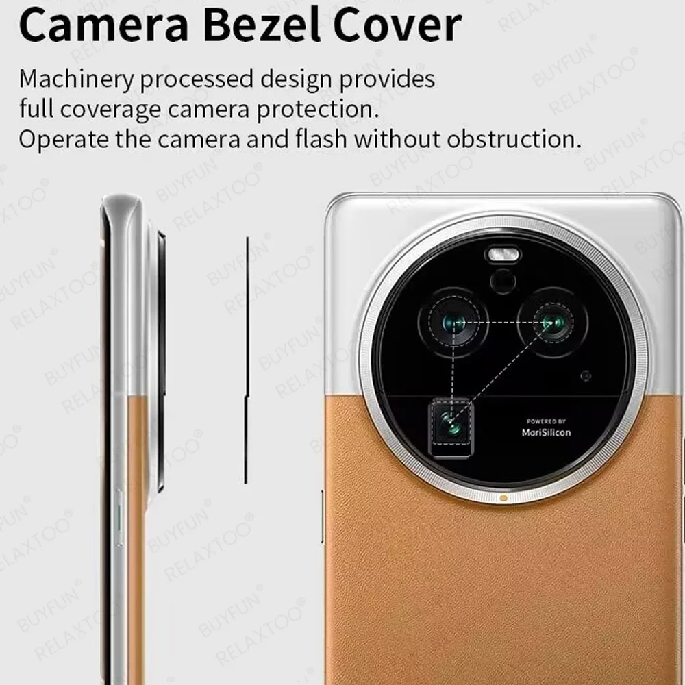 Funda de lente hueca de aleación de aluminio para Oppo Find X6 Pro 9H, Appo Orro FindX6 X6Pro X 6 FindX6Pro 5G 2023, cubierta trasera, Protector de cámara - imagen 3