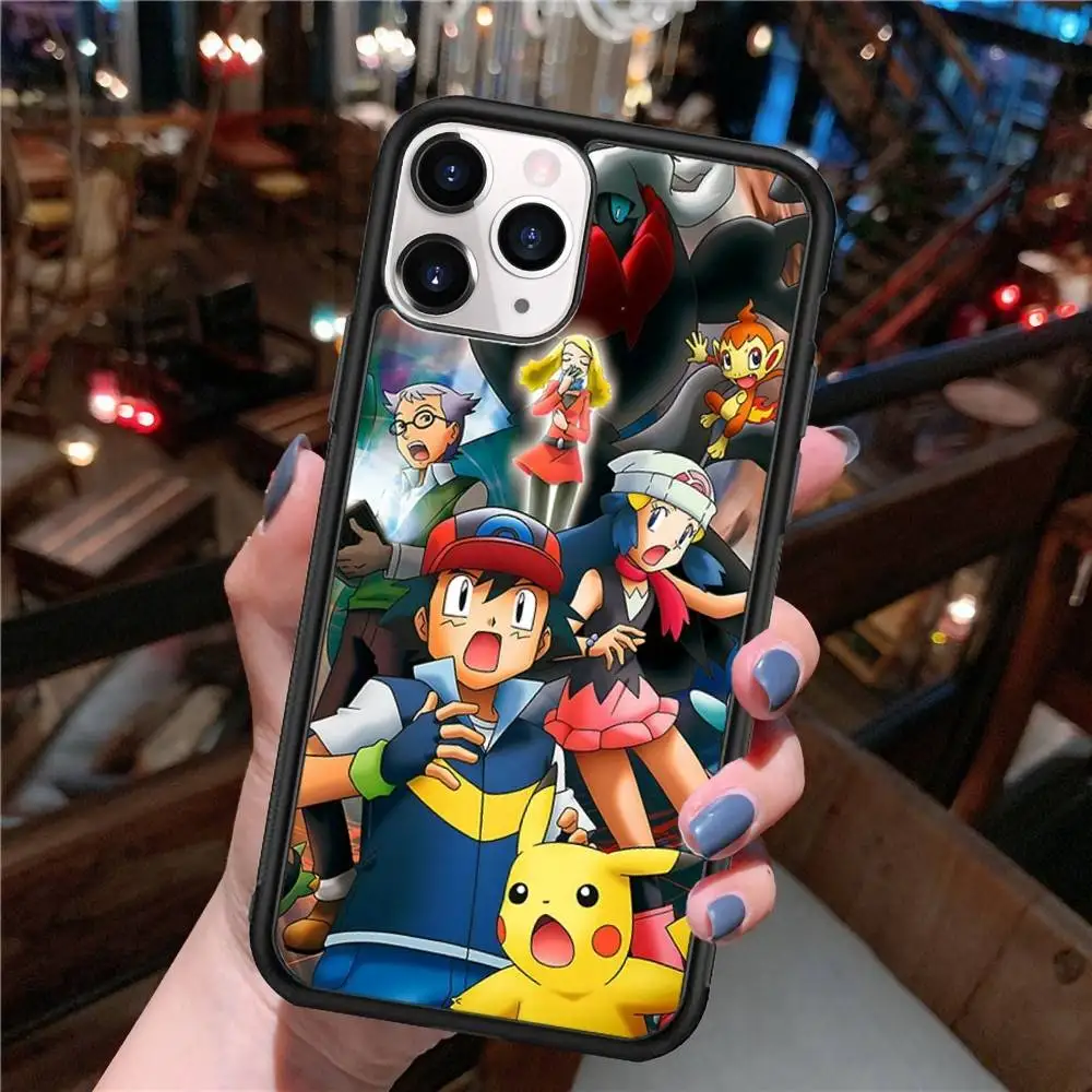 Funda de teléfono bonita con dibujos de p-pokemones, PC de silicona + TPU para IPhone 11, 12, 13, 14, 15 16 Plus Pro Max - imagen 5