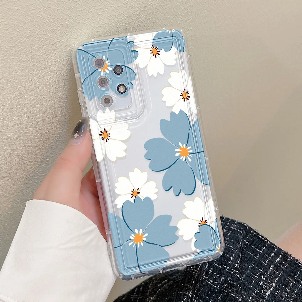 Funda de flores de TPU para Samsung A54 5G A55 S24 Ultra A15 A34 A33 A53 A14 A13 A05 A32 A23 A24 A52 A73 S23 Plus S21 S22 S20 FE - imagen 4