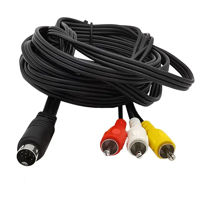 Mini DIN 9Pin S-Video a 3RCA RGB TV HDTV Cable adaptador Cable de diferencia de Color Terminal S Lotus Audio Video Cable de conexión - imagen 3