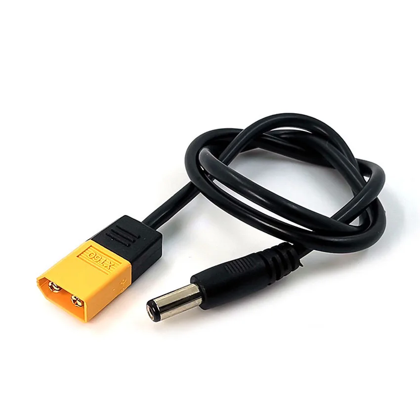 Conector tipo bala macho XT60 a adaptador de Cable de alimentación macho DC5525 para soldador TS101, Cable de carga de batería eléctrica, 1 ud.