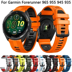 Correa Original oficial de 22mm para Garmin Forerunner 965/955/945/935 Correa de reloj pulseras de silicona pulsera de repuesto Correa
