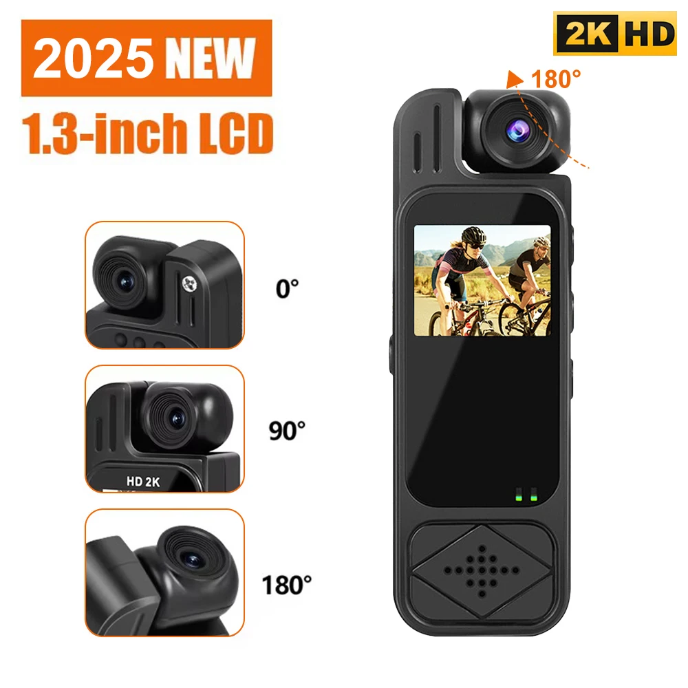 Mini cámara 2K HD WiFi 1080P, grabadora de vídeo Digital portátil, cámara de cuerpo pequeño de policía, visión nocturna infrarroja, videocámara deportiva DV para bicicleta