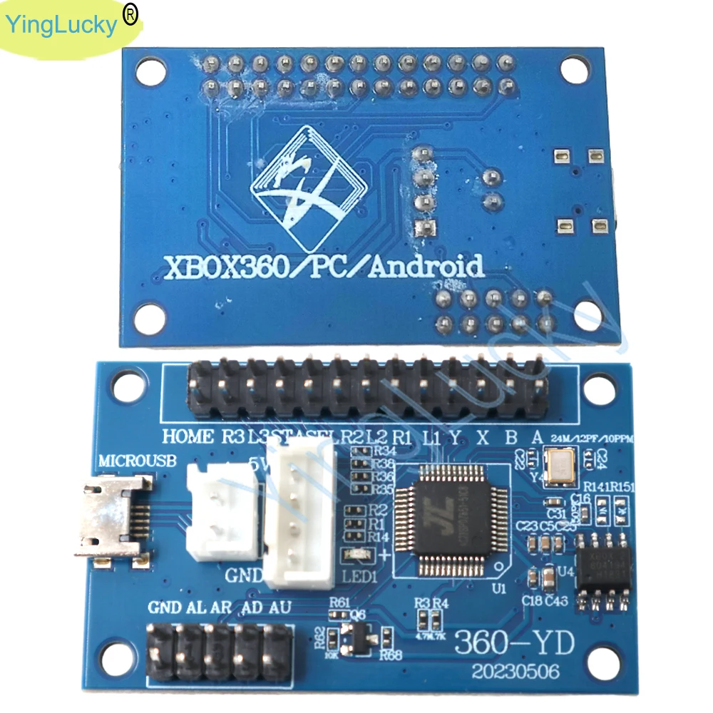 Juegos de Arcade Xbox360, placa Usb Zero Delay, compatible con Pc, Xbox 360, controlador de Gamepad Android, botón de Arcade Diy con Cable - imagen 5