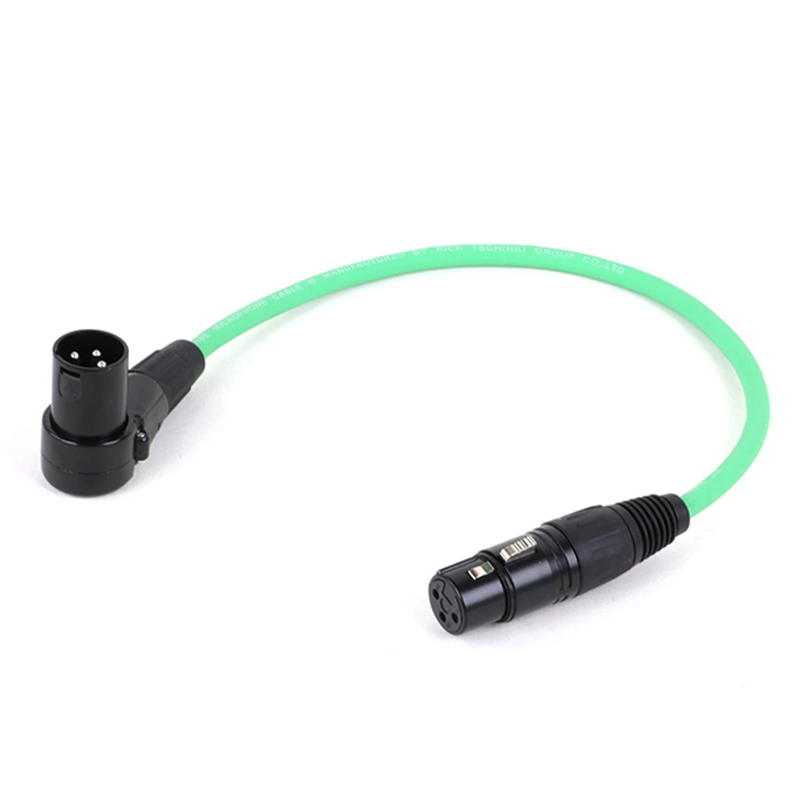 Cable de micrófono XLR de ángulo recto, 3 pines, macho de 90 grados a hembra recta, cable colorido equilibrado, 0,3 M-15 M, 1 ud. - imagen 3