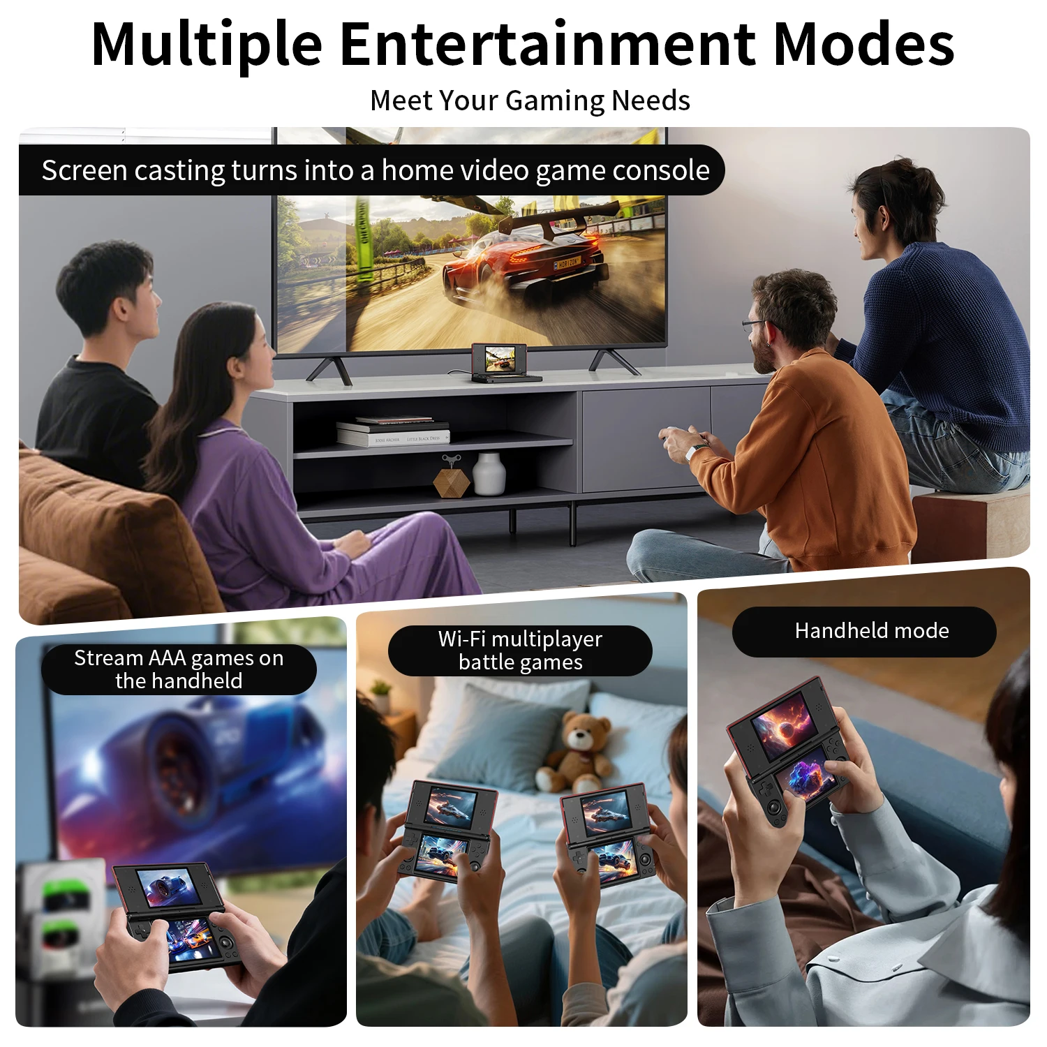 Consola de juegos portátil Anbernic RG DS, preventa, pantalla Dual IPS de 4 ", reproductor de videojuegos con tapa Android, compatible con transmisión Wifi RixelHK - imagen 5