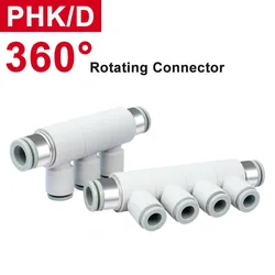 Conector neumático giratorio PHK/PHD de conexión rápida multivía