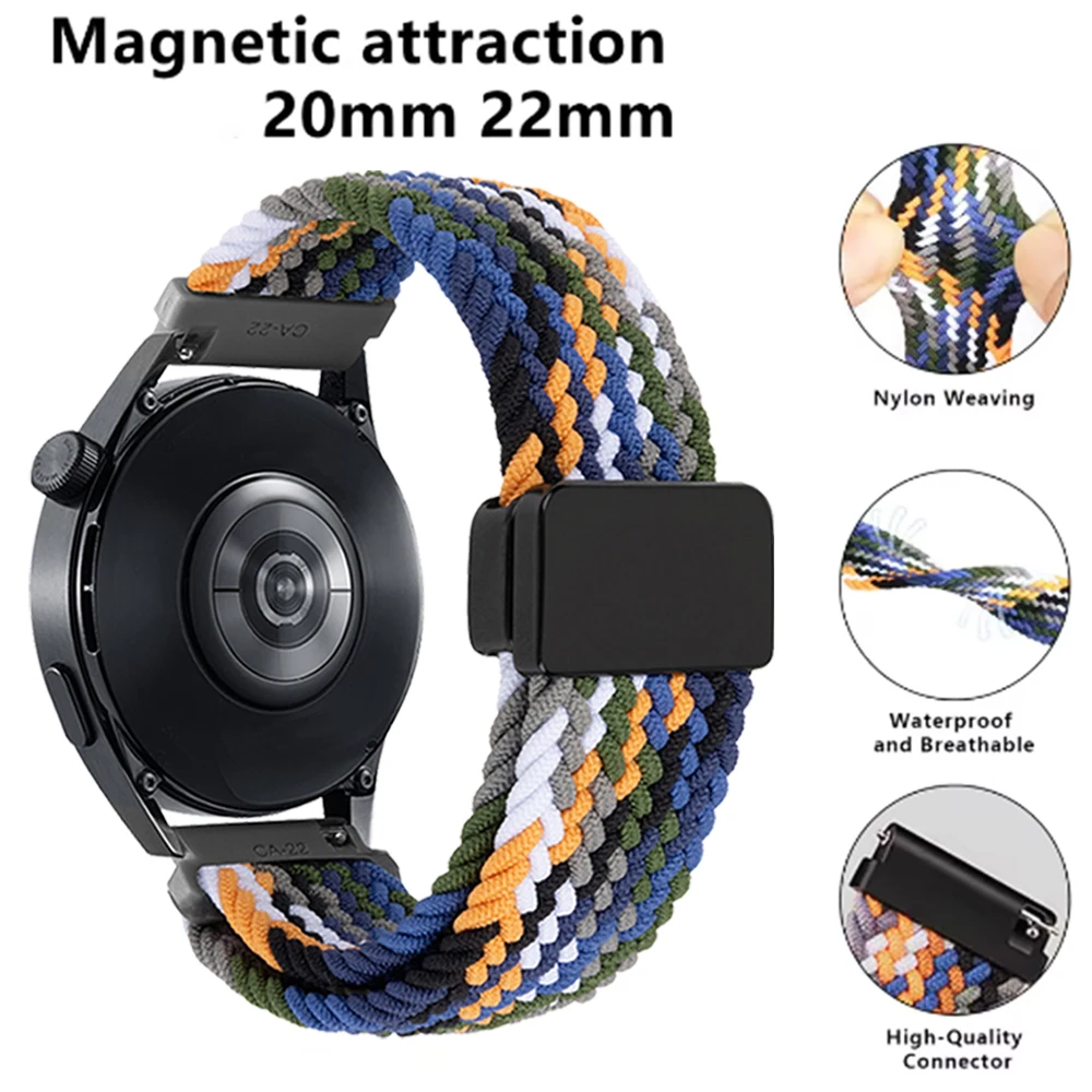 Correa de nailon de 20mm y 22mm para COROS PACE Pro 3 2, pulsera con hebilla magnética para COROS APEX 4/2 Pro 42/46mm, banda deportiva tejida transpirable - imagen 4