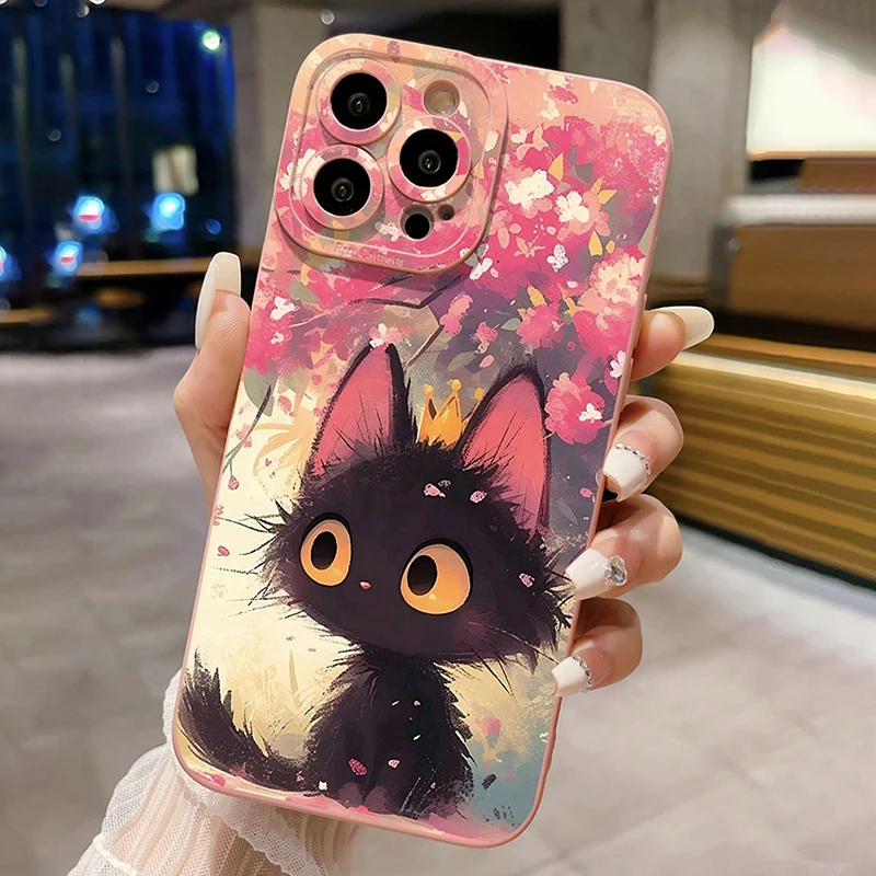 Para Xiaomi Redmi Note 14 Pro Plus 5G 13 12 11 10 12S Funda cereza tulipán patrón Floral Funda para Redmi 15C 14C 13C 12C Funda suave