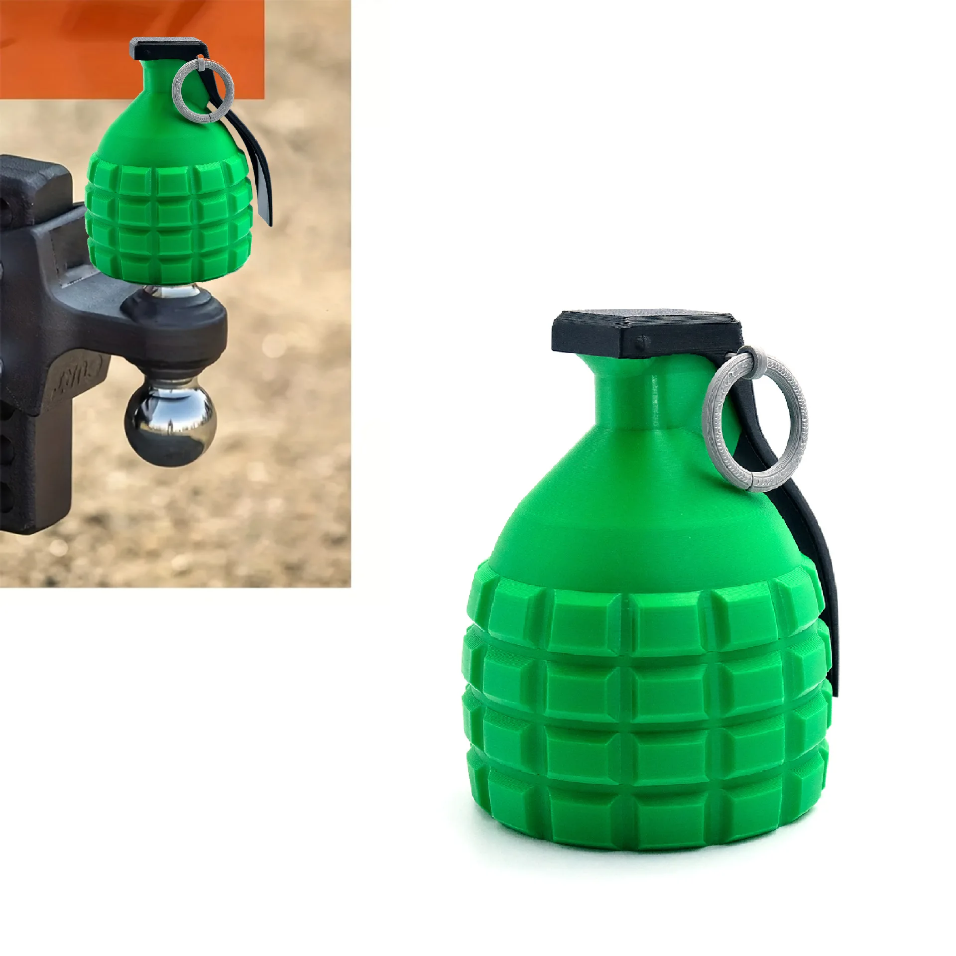 Para barra de remolque de 50mm, cubiertas de utilería para granada, adorno, tapa de barra de remolque, cubiertas de utilería de enganche universales para protección, decoración de automóviles - imagen 2